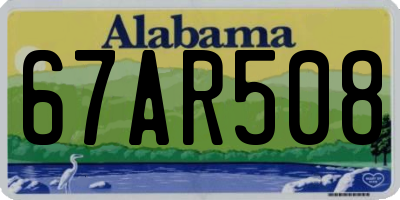 AL license plate 67AR508