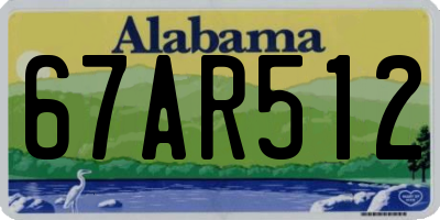 AL license plate 67AR512