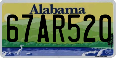 AL license plate 67AR520