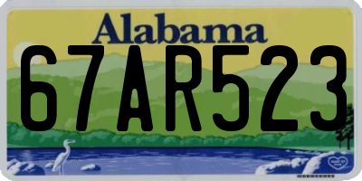 AL license plate 67AR523