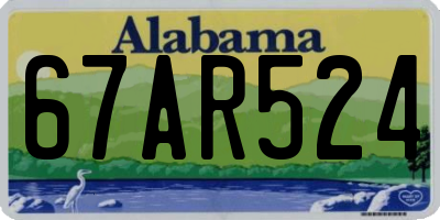 AL license plate 67AR524