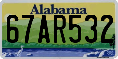 AL license plate 67AR532