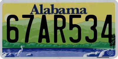 AL license plate 67AR534