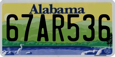 AL license plate 67AR536