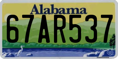 AL license plate 67AR537