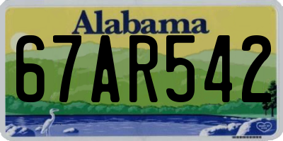 AL license plate 67AR542