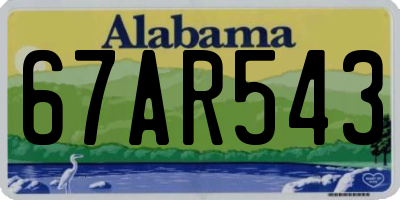 AL license plate 67AR543