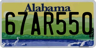AL license plate 67AR550