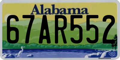 AL license plate 67AR552