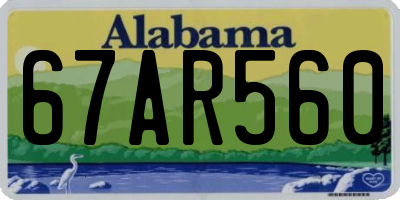AL license plate 67AR560