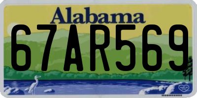 AL license plate 67AR569