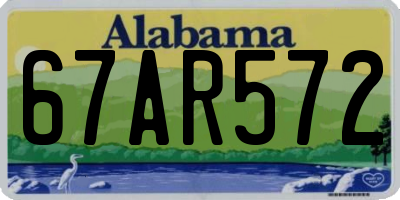 AL license plate 67AR572