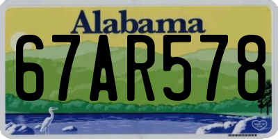 AL license plate 67AR578