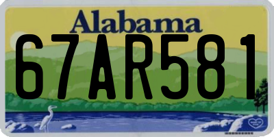 AL license plate 67AR581