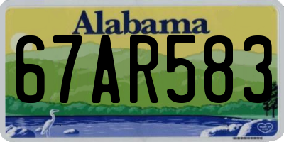 AL license plate 67AR583