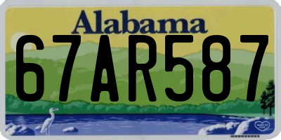 AL license plate 67AR587