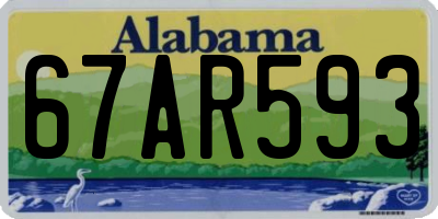 AL license plate 67AR593