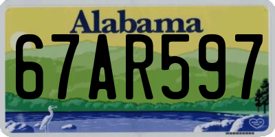 AL license plate 67AR597