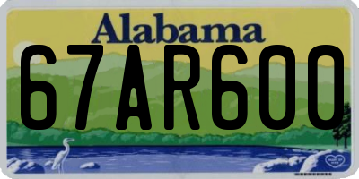 AL license plate 67AR600