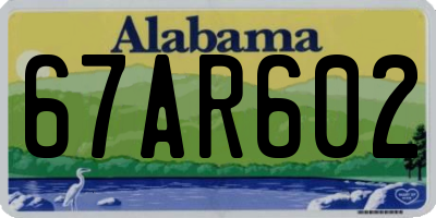 AL license plate 67AR602