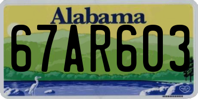 AL license plate 67AR603