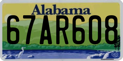AL license plate 67AR608