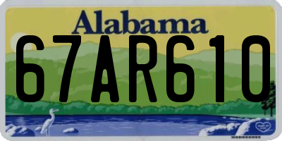 AL license plate 67AR610