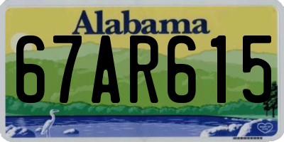 AL license plate 67AR615