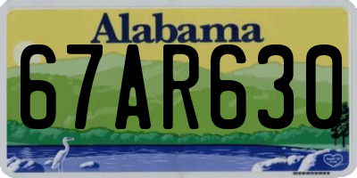 AL license plate 67AR630