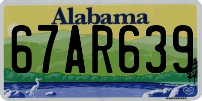 AL license plate 67AR639