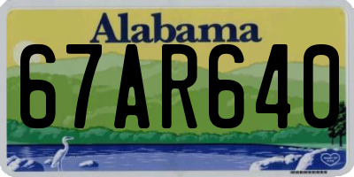 AL license plate 67AR640