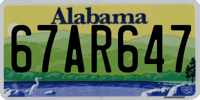AL license plate 67AR647