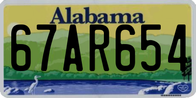 AL license plate 67AR654