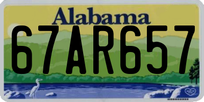 AL license plate 67AR657