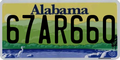 AL license plate 67AR660
