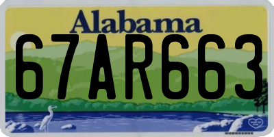 AL license plate 67AR663