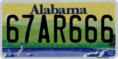AL license plate 67AR666