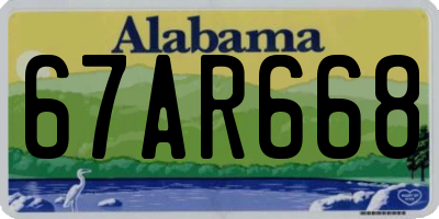 AL license plate 67AR668