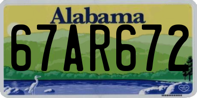 AL license plate 67AR672