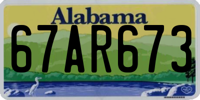 AL license plate 67AR673