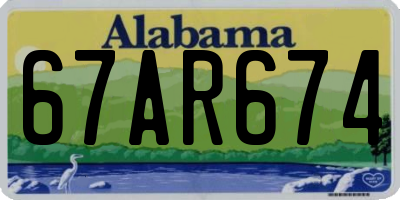 AL license plate 67AR674