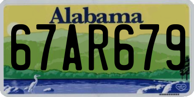 AL license plate 67AR679