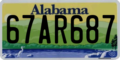 AL license plate 67AR687