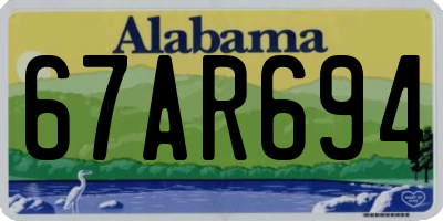 AL license plate 67AR694