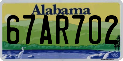AL license plate 67AR702