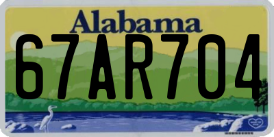 AL license plate 67AR704