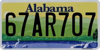 AL license plate 67AR707