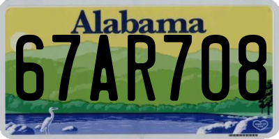 AL license plate 67AR708