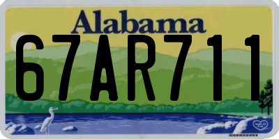 AL license plate 67AR711