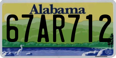 AL license plate 67AR712